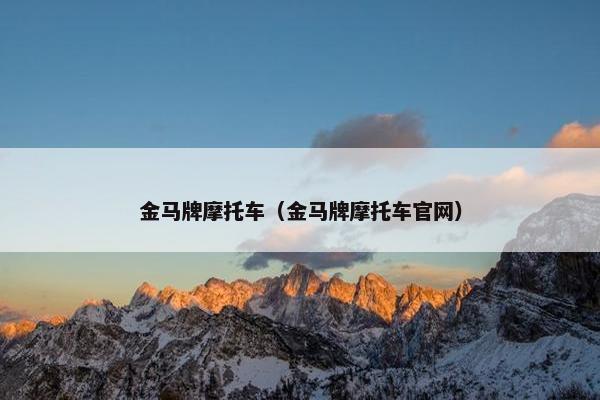 金马牌摩托车（金马牌摩托车官网）