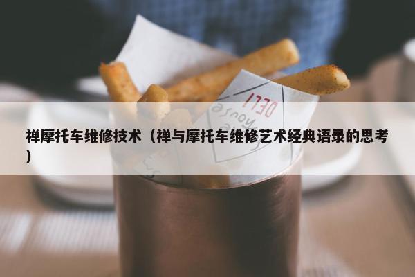 禅摩托车维修技术（禅与摩托车维修艺术经典语录的思考）
