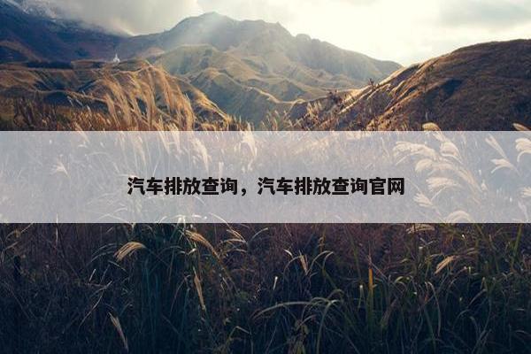 汽车排放查询，汽车排放查询官网