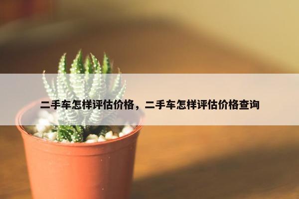 二手车怎样评估价格，二手车怎样评估价格查询