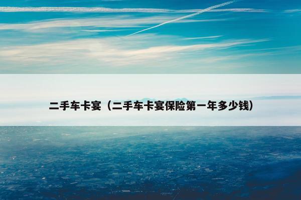 二手车卡宴（二手车卡宴保险第一年多少钱）