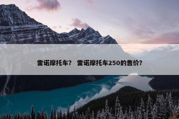 雷诺摩托车？ 雷诺摩托车250的售价？