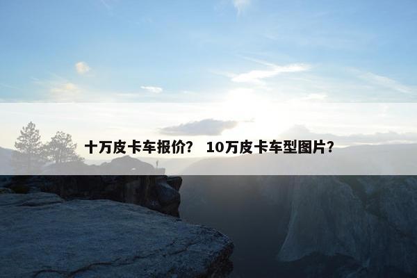 十万皮卡车报价？ 10万皮卡车型图片？