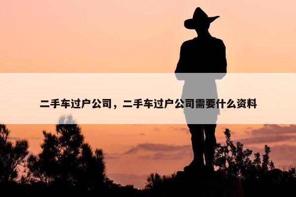 二手车过户公司，二手车过户公司需要什么资料