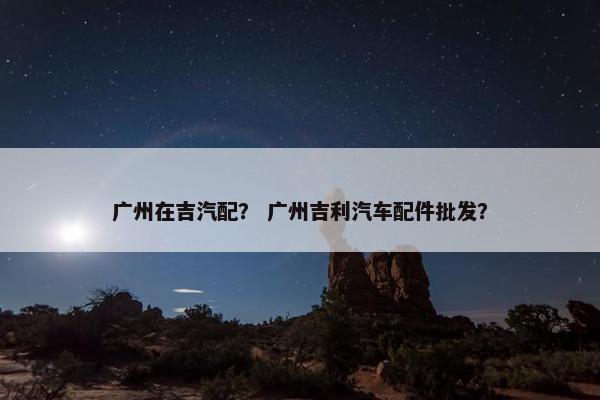 广州在吉汽配？ 广州吉利汽车配件批发？