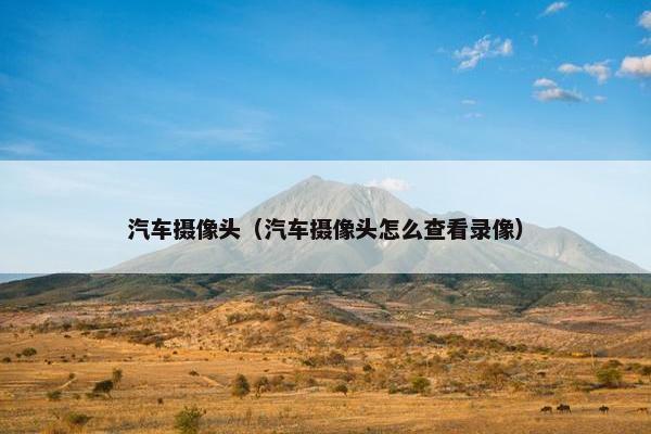 汽车摄像头（汽车摄像头怎么查看录像）