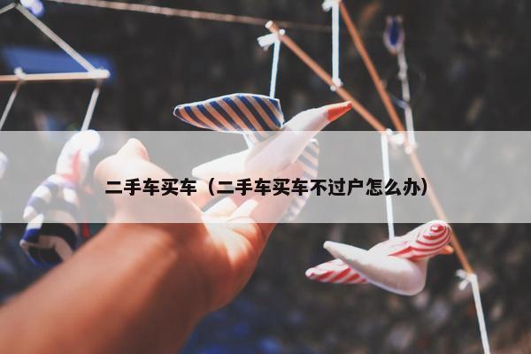 二手车买车（二手车买车不过户怎么办）