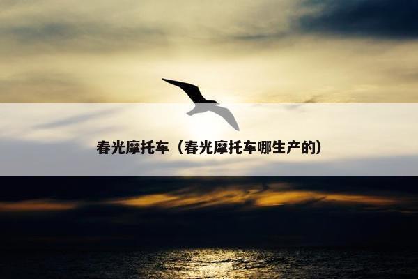 春光摩托车（春光摩托车哪生产的）