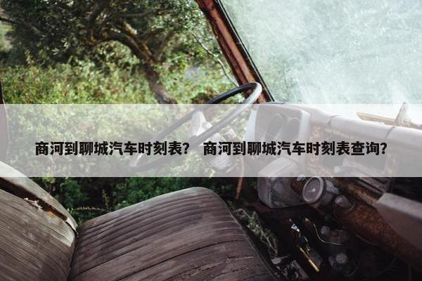 商河到聊城汽车时刻表？ 商河到聊城汽车时刻表查询？
