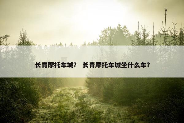 长青摩托车城？ 长青摩托车城坐什么车？