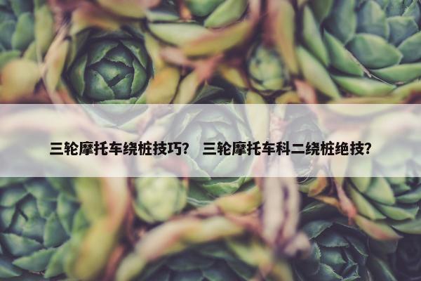 三轮摩托车绕桩技巧？ 三轮摩托车科二绕桩绝技？