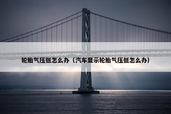 轮胎气压低怎么办（汽车显示轮胎气压低怎么办）