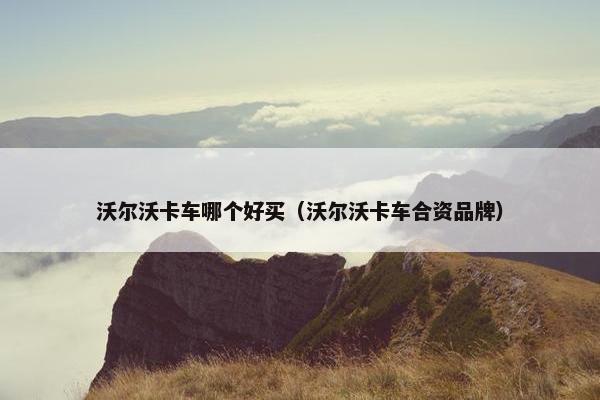沃尔沃卡车哪个好买（沃尔沃卡车合资品牌）
