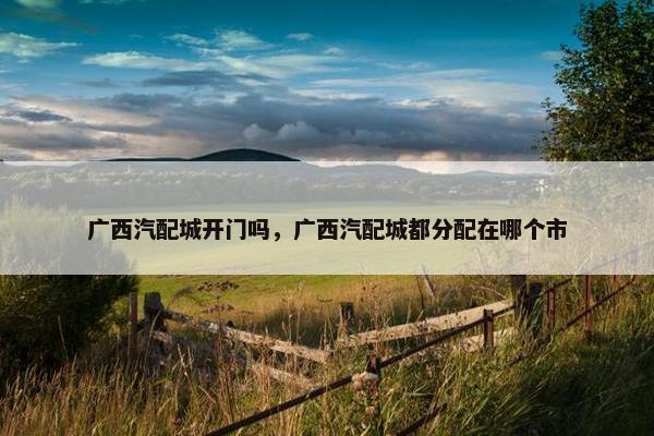 广西汽配城开门吗，广西汽配城都分配在哪个市