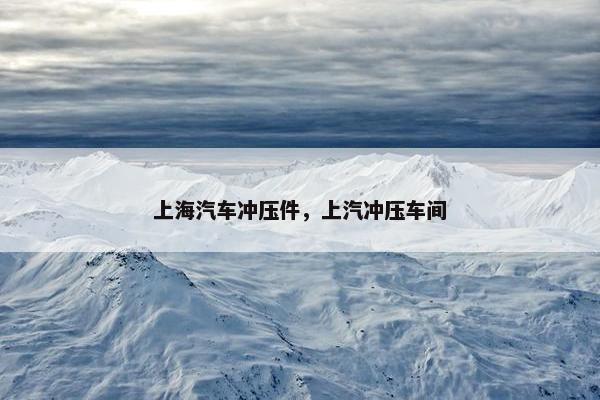 上海汽车冲压件，上汽冲压车间