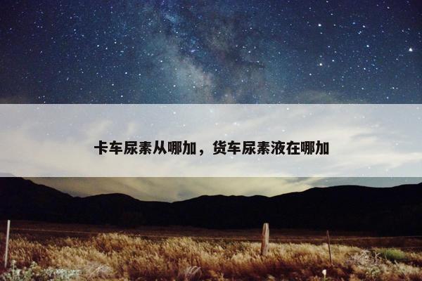 卡车尿素从哪加，货车尿素液在哪加