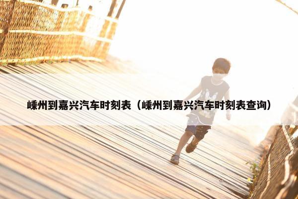 嵊州到嘉兴汽车时刻表（嵊州到嘉兴汽车时刻表查询）