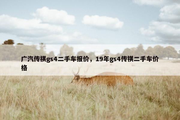 广汽传祺gs4二手车报价，19年gs4传祺二手车价格