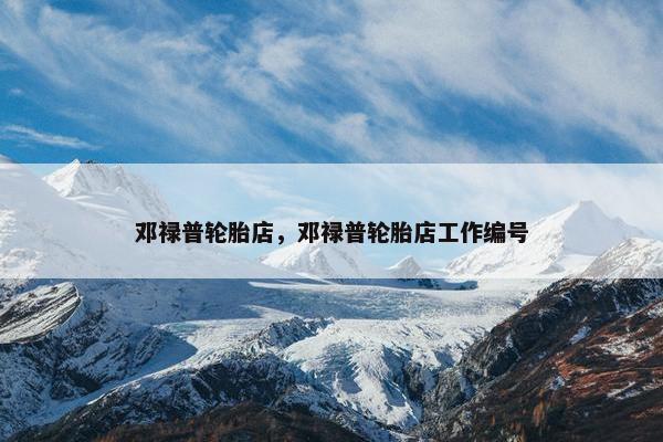 邓禄普轮胎店，邓禄普轮胎店工作编号
