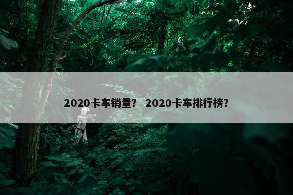 2020卡车销量？ 2020卡车排行榜？
