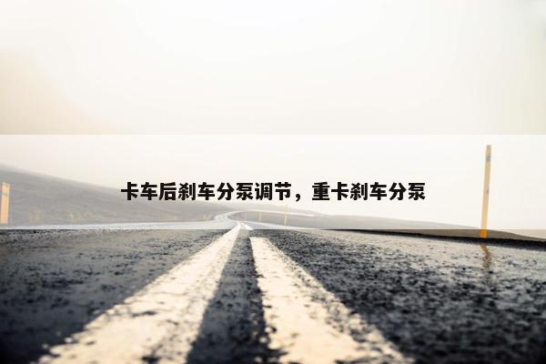 卡车后刹车分泵调节，重卡刹车分泵