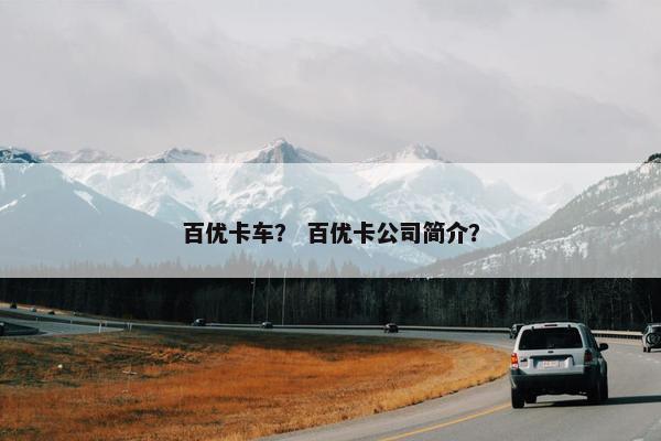 百优卡车？ 百优卡公司简介？