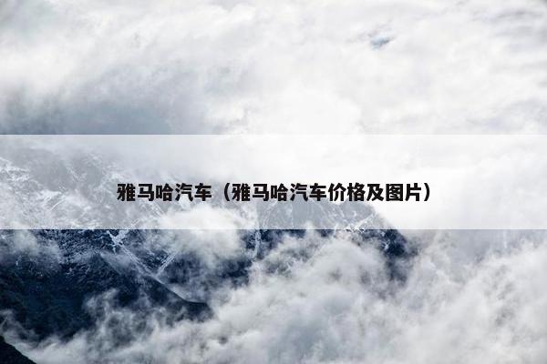 雅马哈汽车（雅马哈汽车价格及图片）