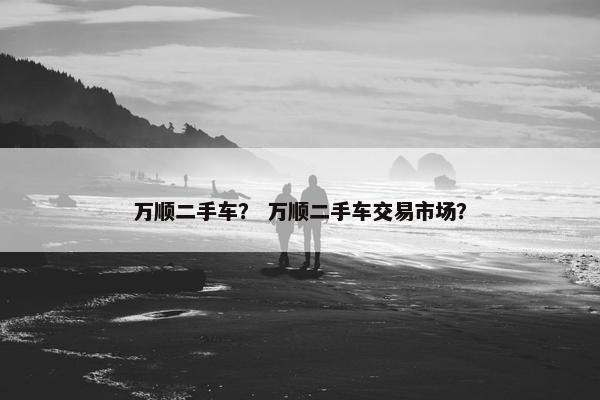 万顺二手车？ 万顺二手车交易市场？