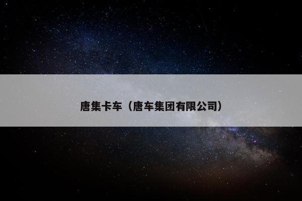 唐集卡车（唐车集团有限公司）
