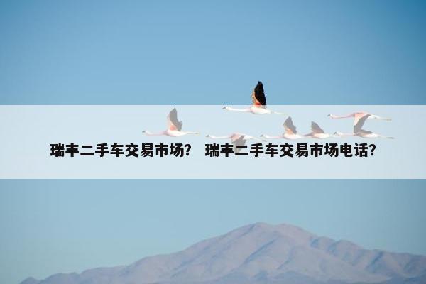 瑞丰二手车交易市场？ 瑞丰二手车交易市场电话？
