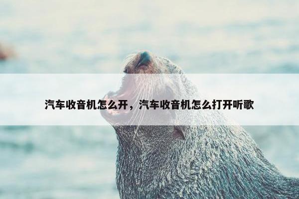 汽车收音机怎么开，汽车收音机怎么打开听歌