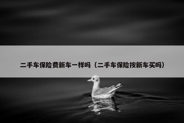 二手车保险费新车一样吗（二手车保险按新车买吗）