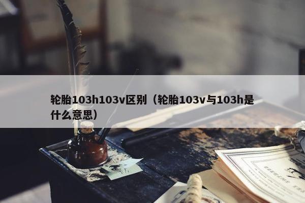 轮胎103h103v区别（轮胎103v与103h是什么意思）