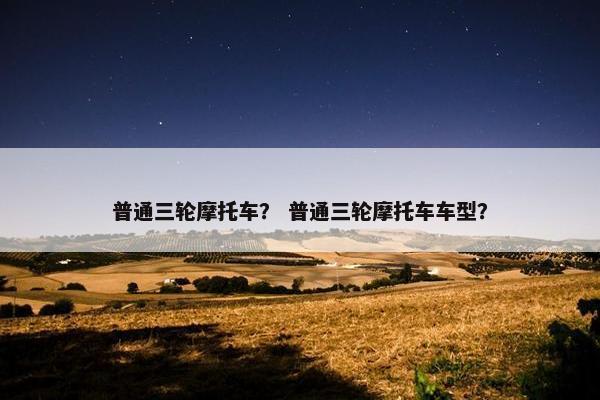 普通三轮摩托车？ 普通三轮摩托车车型？
