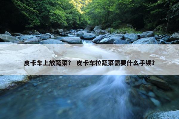 皮卡车上放蔬菜？ 皮卡车拉蔬菜需要什么手续？