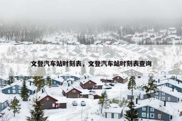 文登汽车站时刻表，文登汽车站时刻表查询