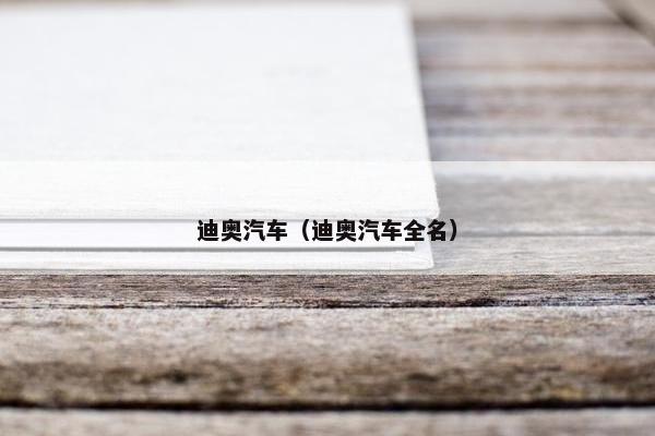 迪奥汽车（迪奥汽车全名）