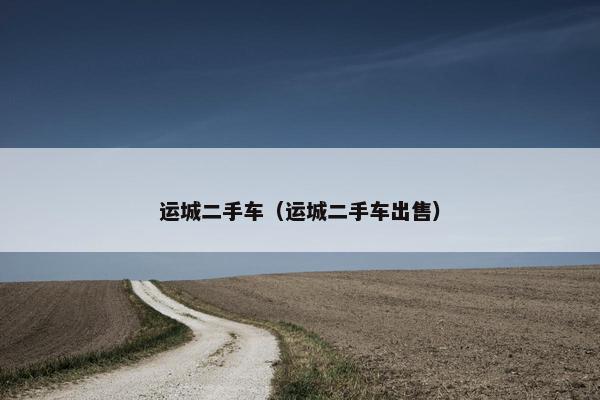 运城二手车（运城二手车出售）