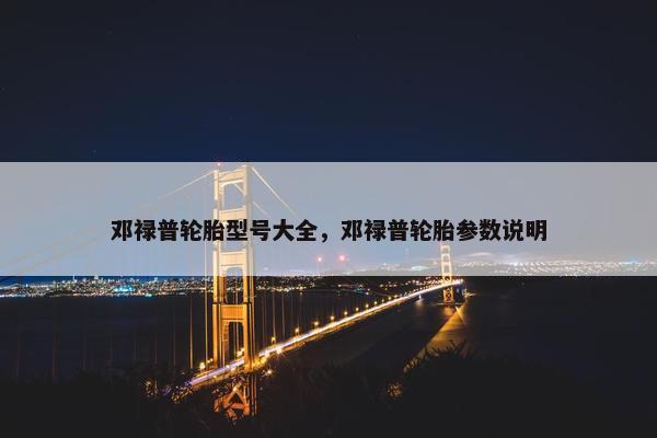 邓禄普轮胎型号大全，邓禄普轮胎参数说明