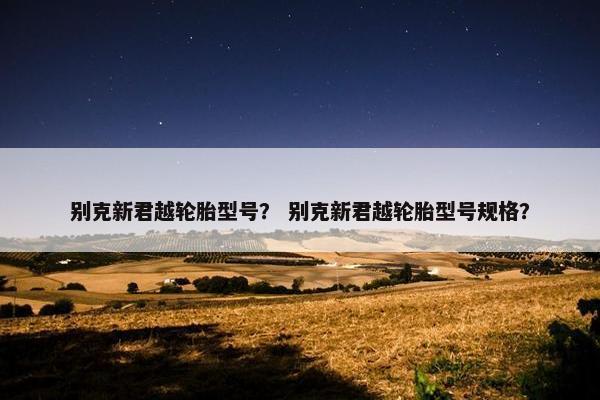 别克新君越轮胎型号？ 别克新君越轮胎型号规格？