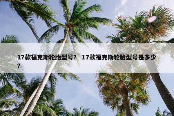 17款福克斯轮胎型号？ 17款福克斯轮胎型号是多少？