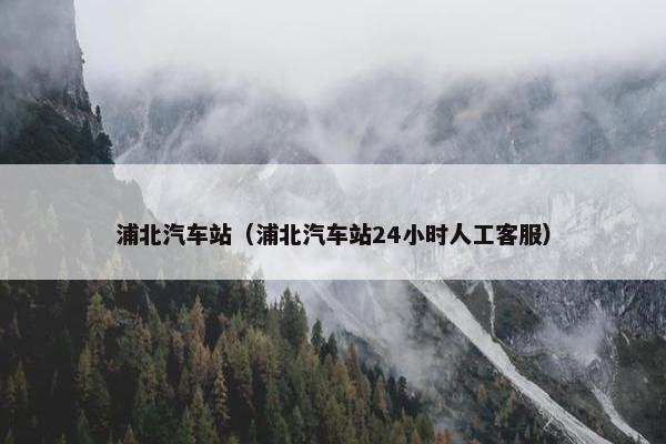 浦北汽车站（浦北汽车站24小时人工客服）