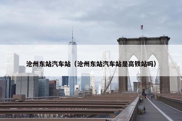 沧州东站汽车站（沧州东站汽车站是高铁站吗）