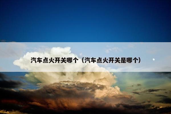 汽车点火开关哪个（汽车点火开关是哪个）