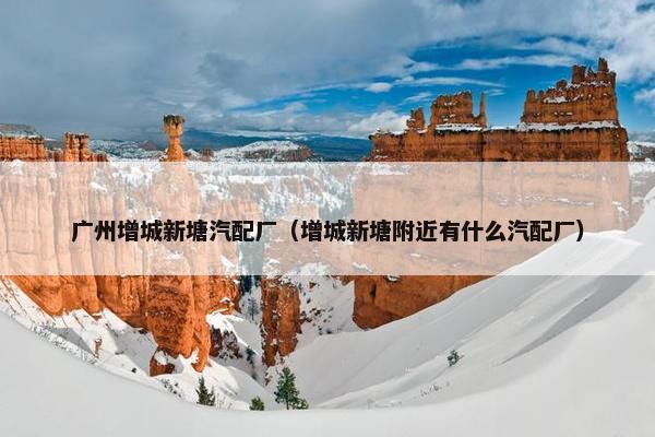 广州增城新塘汽配厂（增城新塘附近有什么汽配厂）