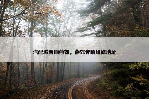 汽配城音响燕郊，燕郊音响维修地址