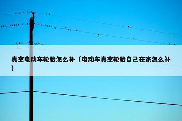真空电动车轮胎怎么补（电动车真空轮胎自己在家怎么补）