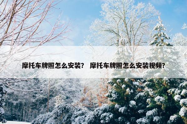 摩托车牌照怎么安装？ 摩托车牌照怎么安装视频？