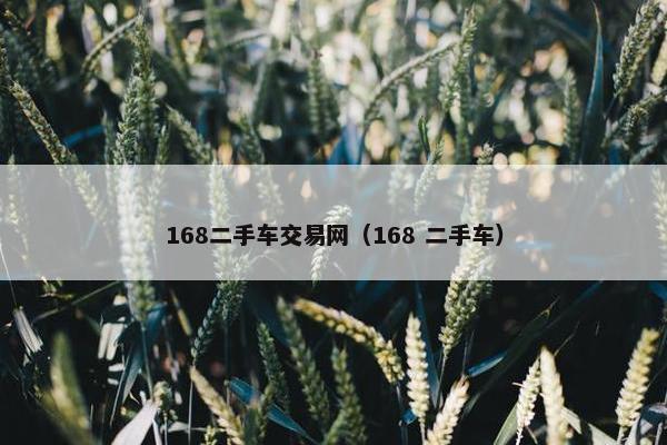 168二手车交易网（168 二手车）