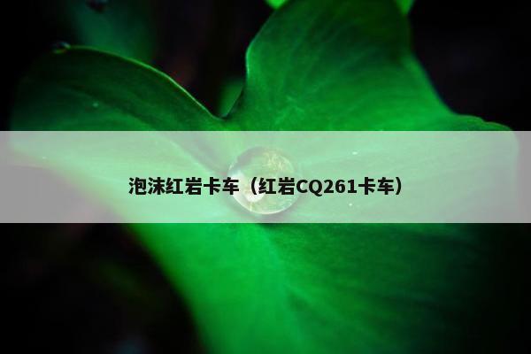 泡沫红岩卡车（红岩CQ261卡车）
